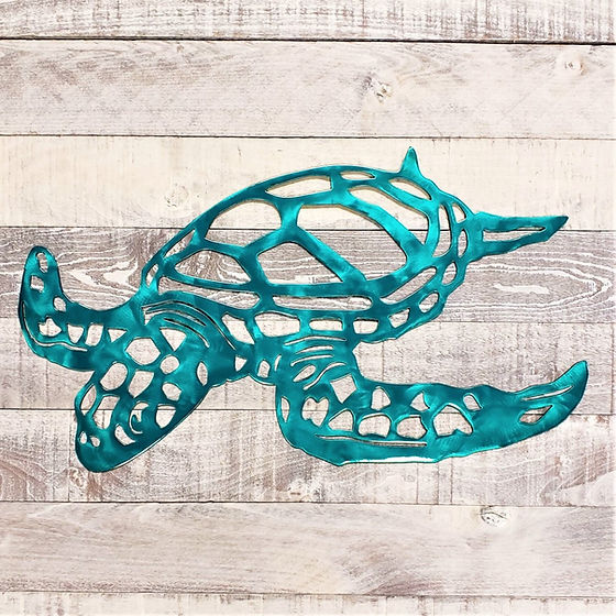 💕Handmade Sea Turtle Metal Wall Art