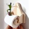 LAST DAY 50% OFF🔥Creative Frog Riding Bicycle Toilet Paper Holder