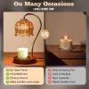 GEEZO Fragrance Candle Warmer Lamp with 2 Bulbs Electric Candle Warmer with Timer & Dimmer for Home Decor