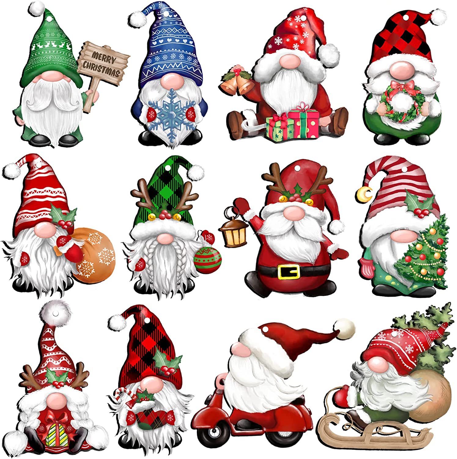 🔥Last Day Promotion - 70% OFF🎁24 Pieces Christmas Wooden Gnome Ornaments📦Buy 2 Get Free Shipping👍