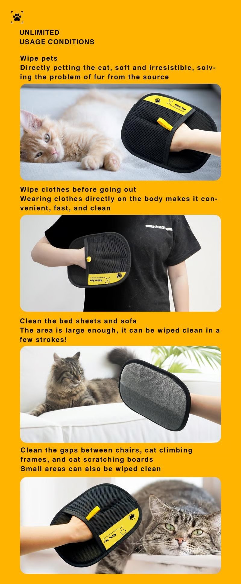 🎁TikTok Last Day Sale - 70% OFF🎉 Pet hair remover Electrostatic gloves