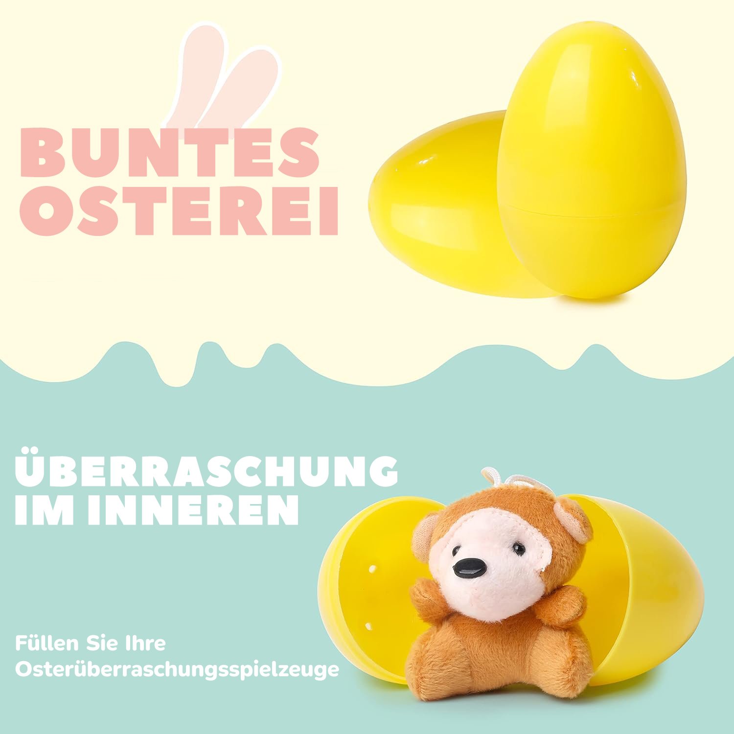 🎁🐣 Oster-Spaß! Überraschungsei mit süßem Plüschtier – einfach öffnen und staunen!