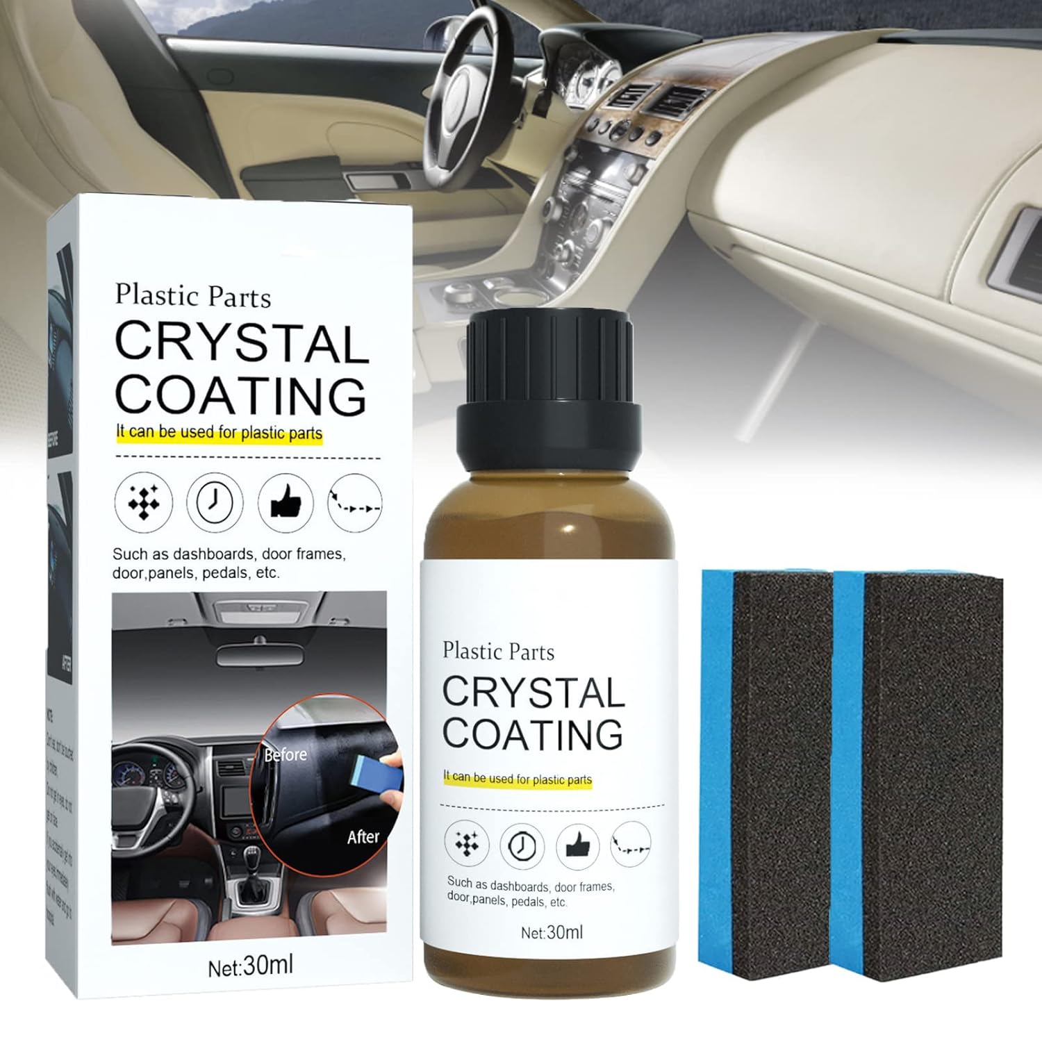 🔥Last Day 🎁  HALF PRICE🔥🔥Crystal Coating for Car - Easy to Use Car Refresher