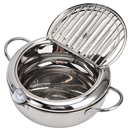 🔥LAST DAY 49% OFF🔥 -Stainless Steel Frying Pot with Thermometer and Oil Drip Drainer Rack🎉FREE SHIPPING