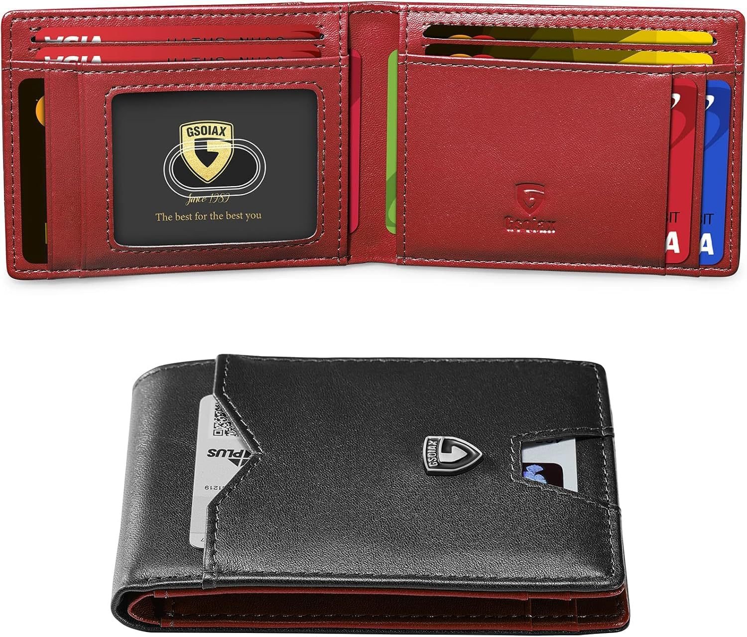 🔥Father's Day Promotion 70% OFF💥Men's Slim Leather RFID Blocking Wallet - Minimalist Carbon Fiber Bifold