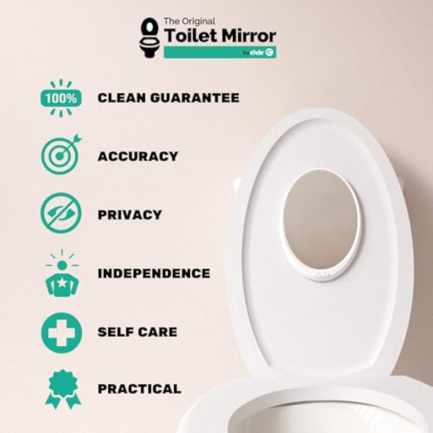 [Tiktok Summer Sale🎉] Toilet Mirror Potty Training Finalizer(Personal Cleaning)-Anti-Shatter Mirror❤️