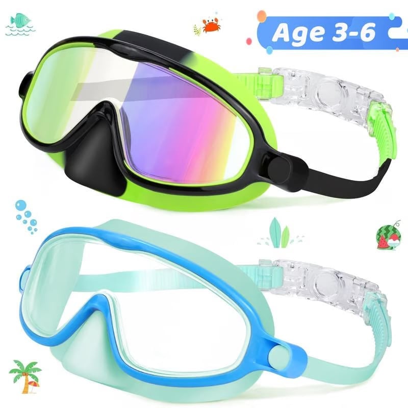 🎁TikTok Last Day Sale - 70% OFF🏊‍♀️HD children's large frame waterproof and anti-fog swimming goggles✨Buy 2 Get Free Shipping