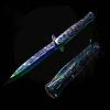 🌹 Handcrafted Rose-Inlaid Folding Blade