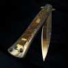 🌹 Handcrafted Rose-Inlaid Folding Blade