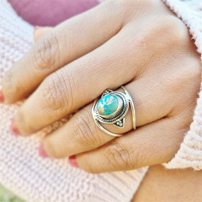 🔥Last Day 75% OFF🎁Oval Turquoise Ring