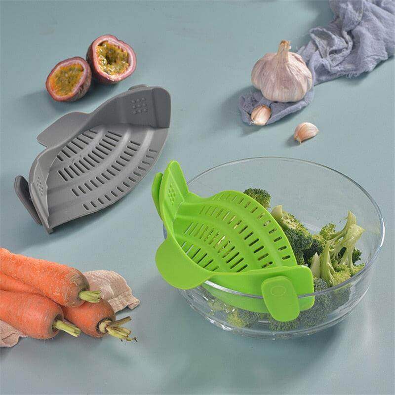 (🔥Last Day Promotion - 50% OFF) Adjustable Silicone Clip On Strainer