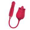Purple Rose Toy Rotating Pearls Telescopic Tongue-licking Vibrator