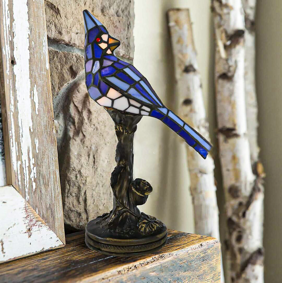 🔥Hot Sale 50% Off🐦Stained glass bird table lamp