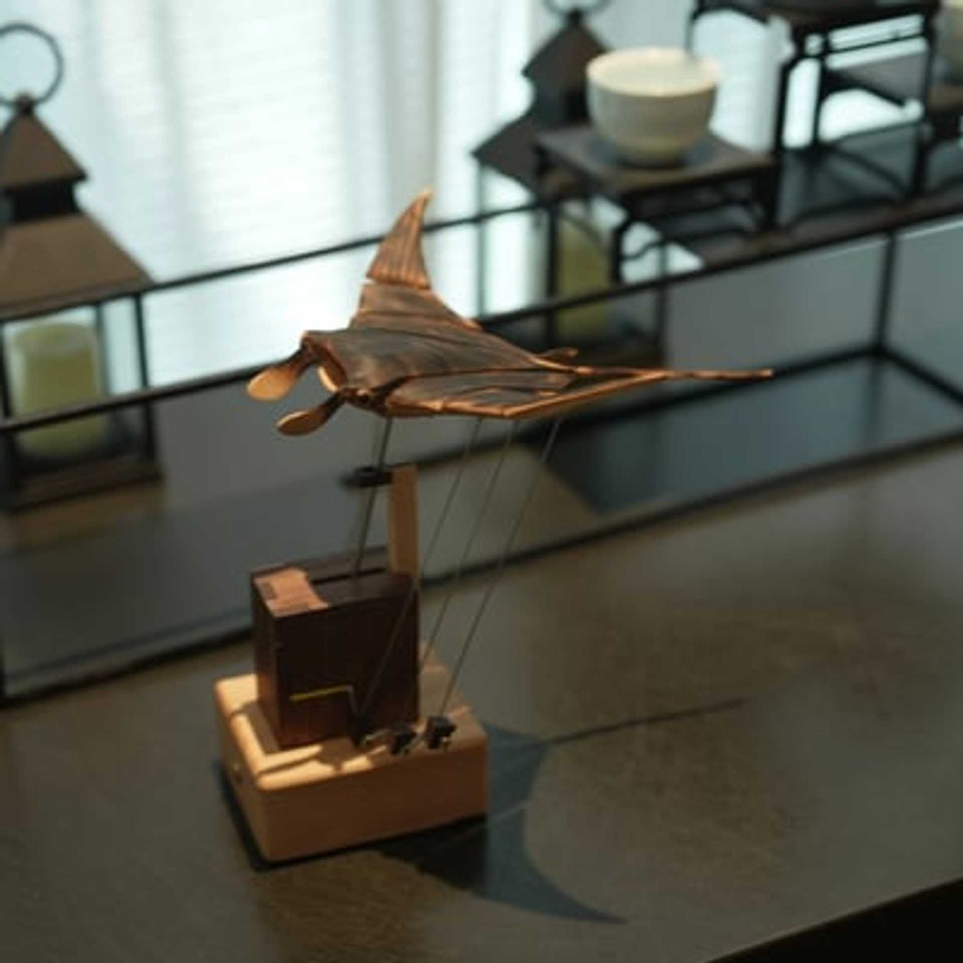 💥LAST DAY SALE 50% OFF💥Handmade Wooden Electric Bionic Manta Ray Ornament⚡BUY 2 FREE SHIPPING