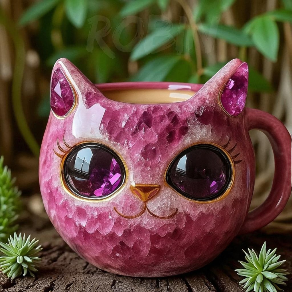 🎁TikTok Last Day Sale - 70% OFF🔥NEW HANDMADE Crystal Cat Face Mugs – Limited Edition☕