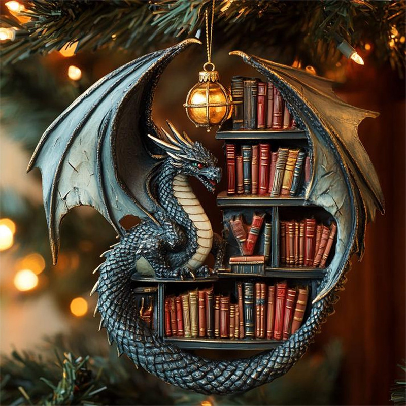 🐉Dragon Book Christmas Ornament