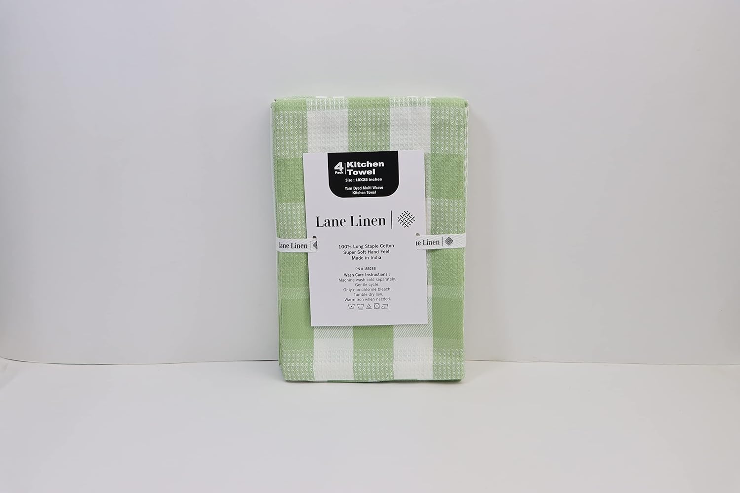 LANE LINEN Kitchen Towels Set - Pack of 6 Cotton Dish Towels for Drying Dishes, 18”x 28”, Kitchen Hand Towels, Absorbent Tea Towels, Dish Towels for Kitchen, Quick Drying Kitchen Towel Set - Olive