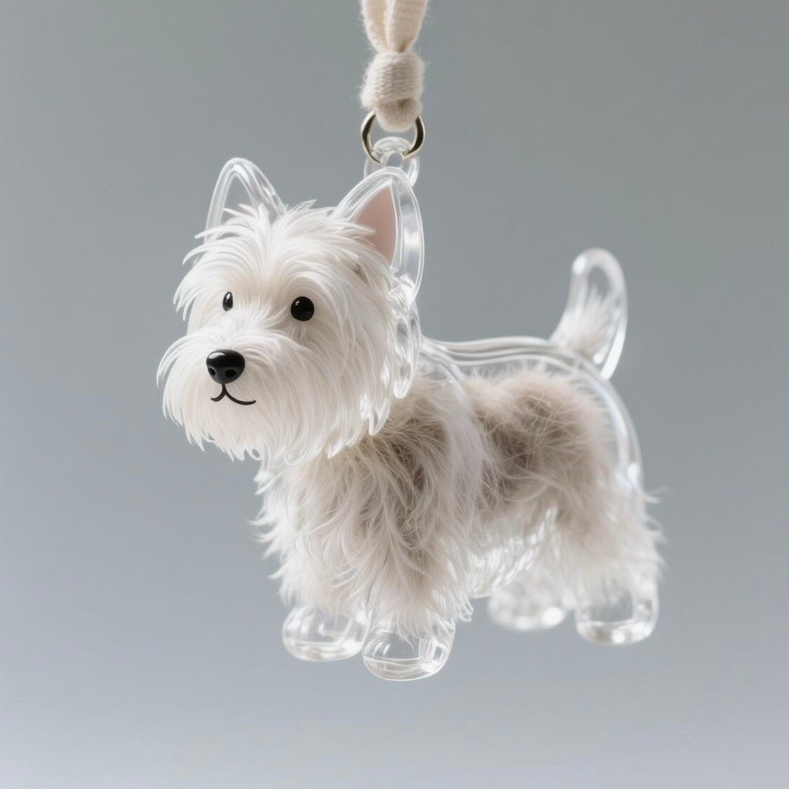 Dog Hair Collector Keychain Charm Memorial Storage Box