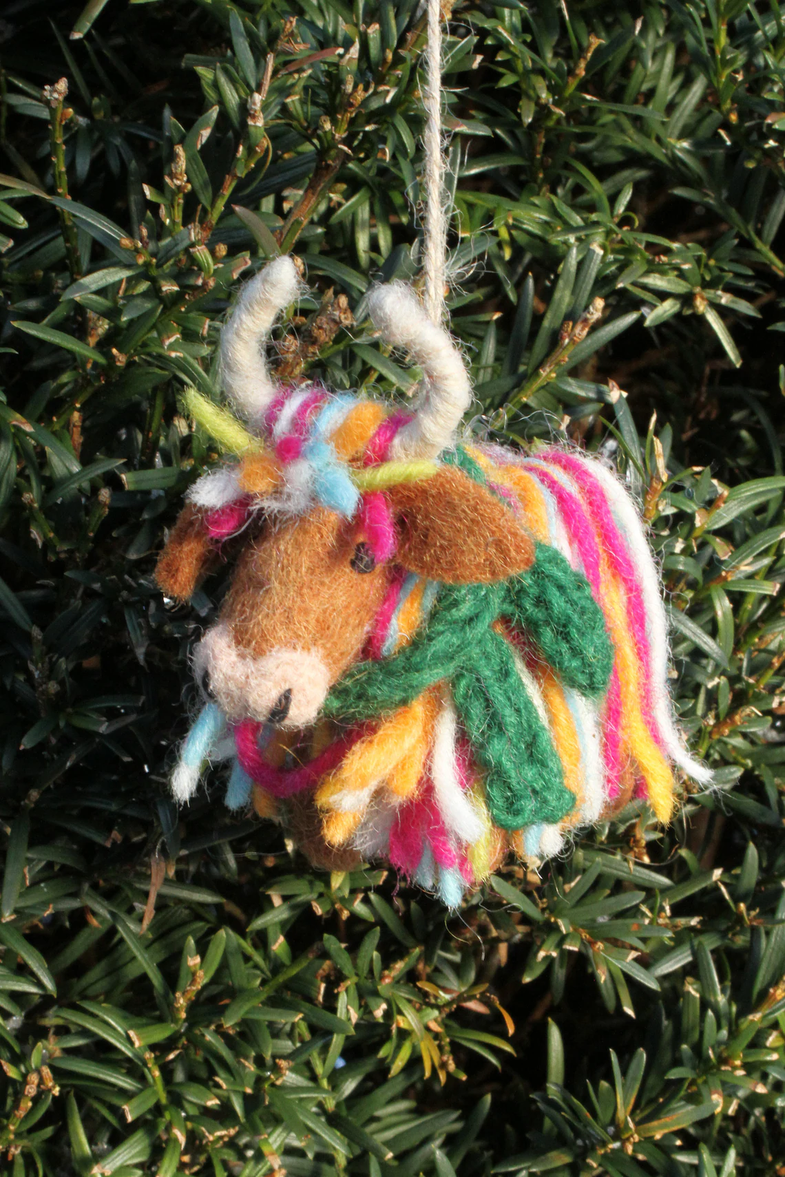 🔥HOT SALE NOW[Buy 2 Get 1 Free]-Hand Felted Highland Cow Christmas Decoration