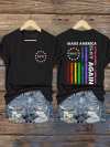Women's Make America Gay Again Print Casual T-shirt