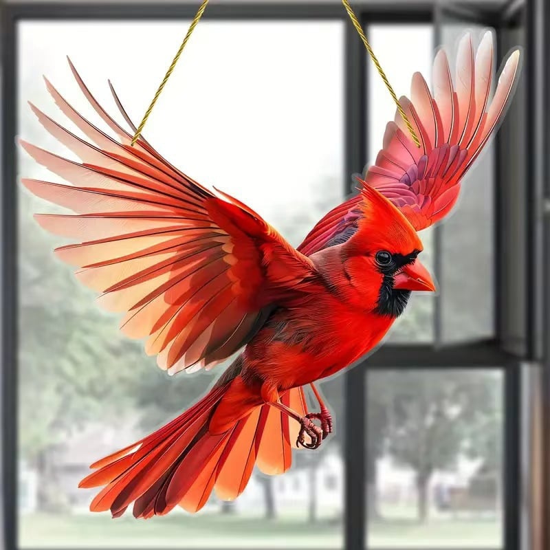 🐦Acrylic colorful bird light supplement pendant for home outdoor garden and courtyard hanging Ornaments and pendants