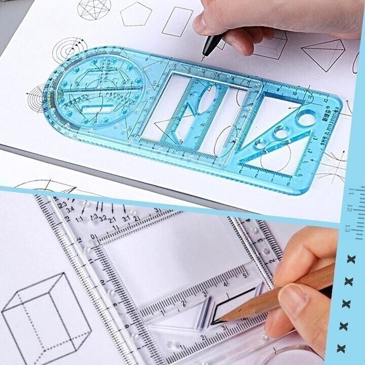 (Early Christmas Sale- 48% OFF) Multifunctional Geometric Rulers- Buy 3 Get 2 Free & Free Shipping