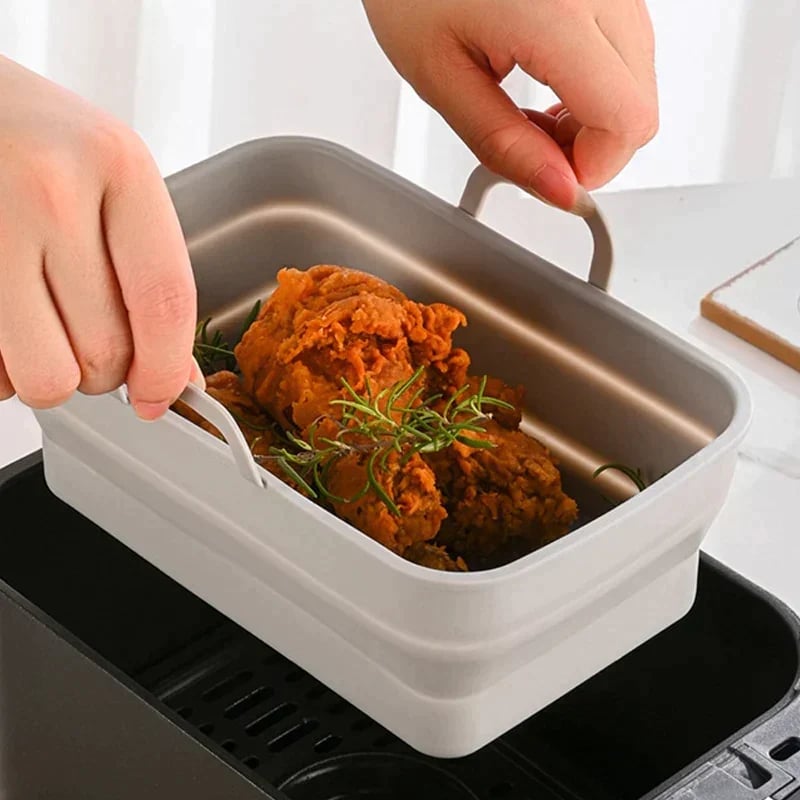 (🎁2024 New Year Hot Sale🎁)Foldable Air Fryer Silicone Baking Tray