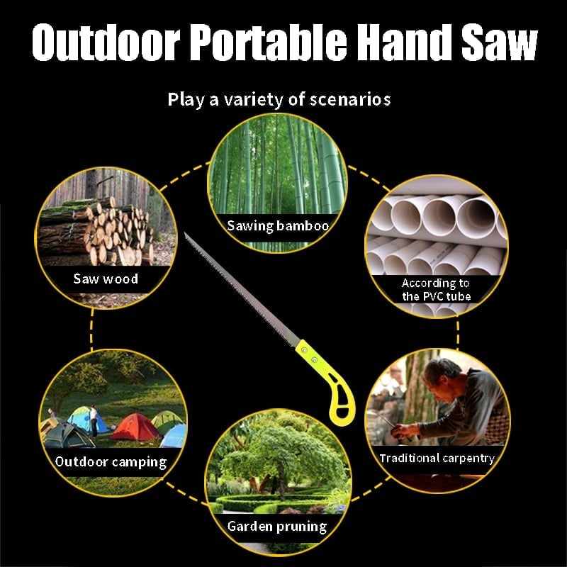 🔥2025 HOT SALE - 50% OFF✨Pro Cutting -Outdoor Portable Three-Blade Toothed Steel Hand Saw🔥Buy 2 Get 2 Free Just $7.34 Each & Free Shipping⚡