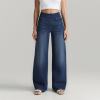 Damen Hochtaillierte, Gewaschene, Weite Baggy-Strickjeans mit Stretch und Mehreren Taschen – Bequeme Freizeit-Denim💥Kostenloser Versand