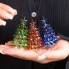 🔥🎄Handmade stained glass miniature Christmas tree, luminous glass Christmas tree, Christmas ornaments glass tree decoration, Christmas gift🎄