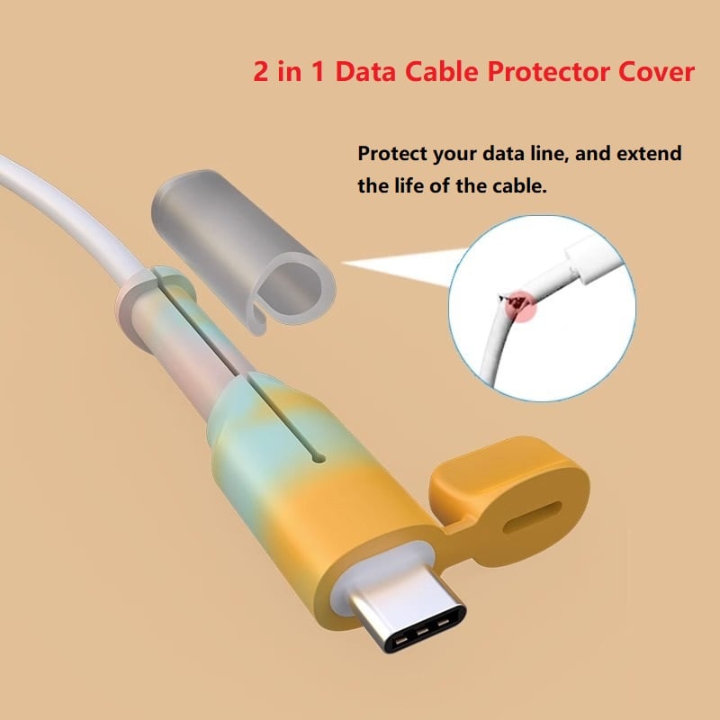 🔥BUY MORE SAVE MORE—2 in 1 Data Cable Protector Cover