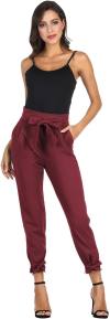 GRACE KARIN Womens Casual High Waist Pencil Pants with Bow-Knot Pockets for Work