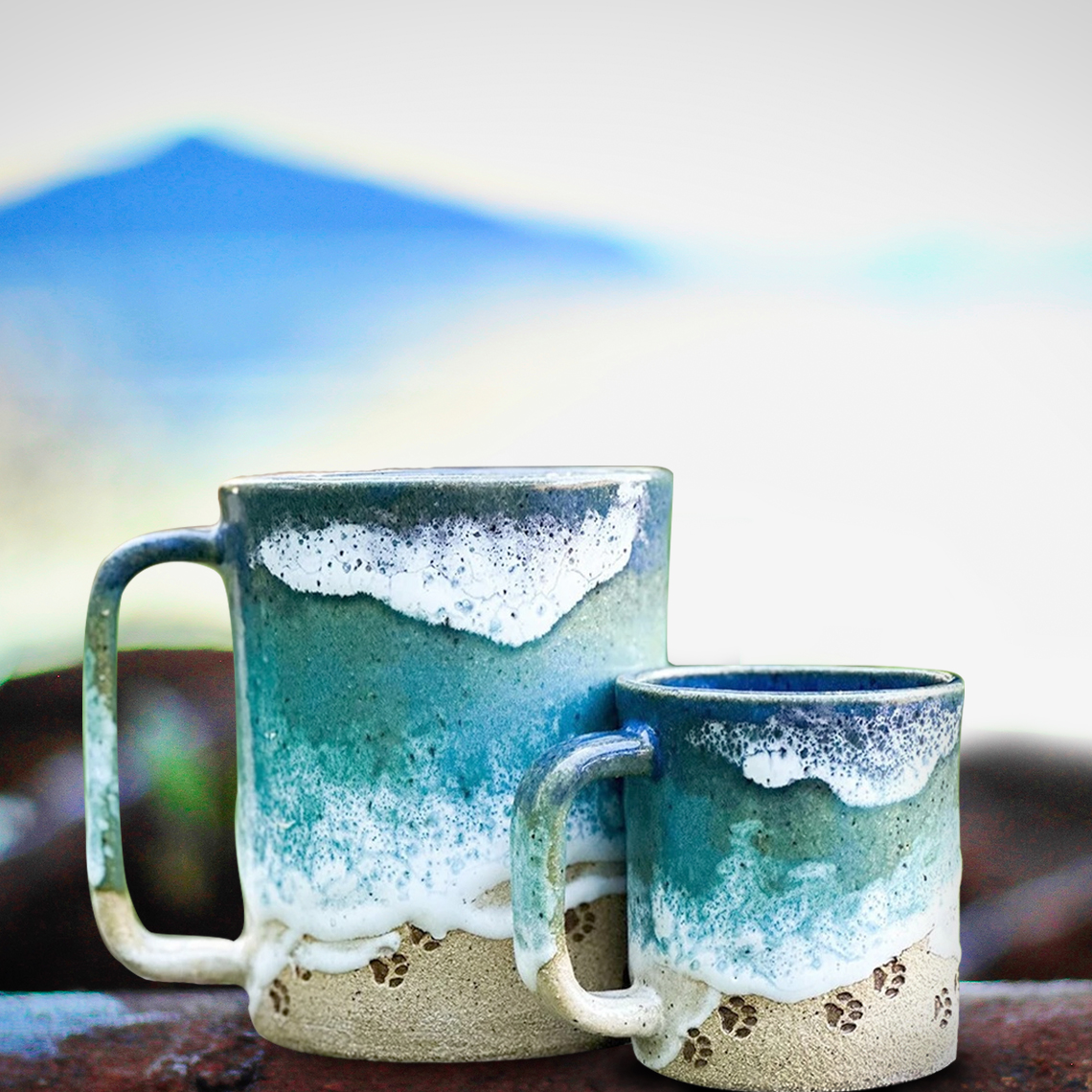 🌊✨Paw Print Ocean Shoreline Mug -（Save 59% on hot first week sales）