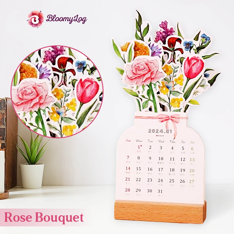 (🎄EARLY CHRISTMAS SALE - 50% OFF) 🎁BloomyLog - 2024 Bloomy Flower Calendar