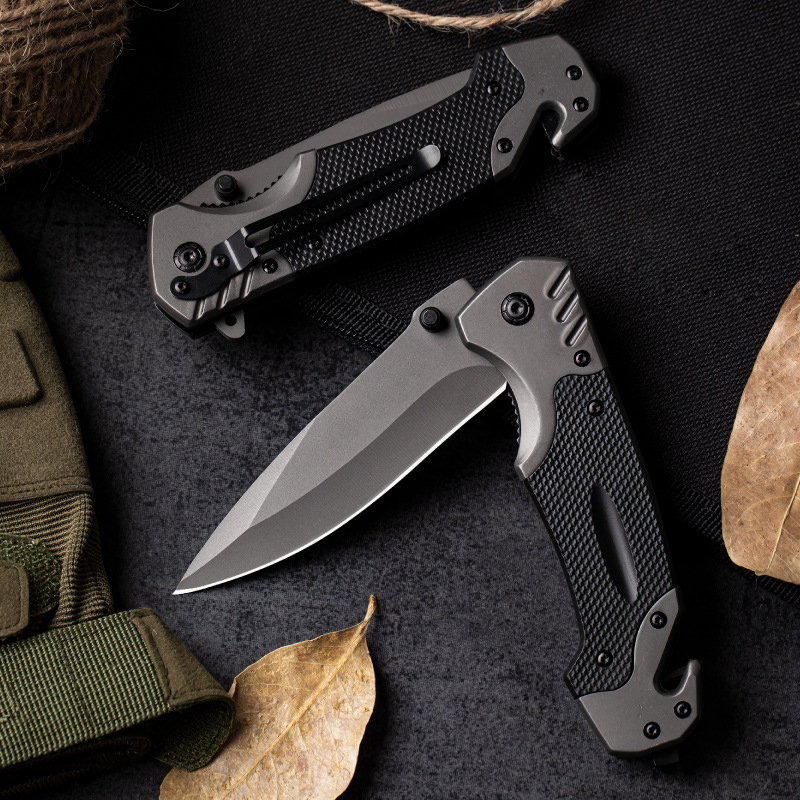 Handmade Black Titanium Knight Outdoor Folding Knife - Free Shipping!!!