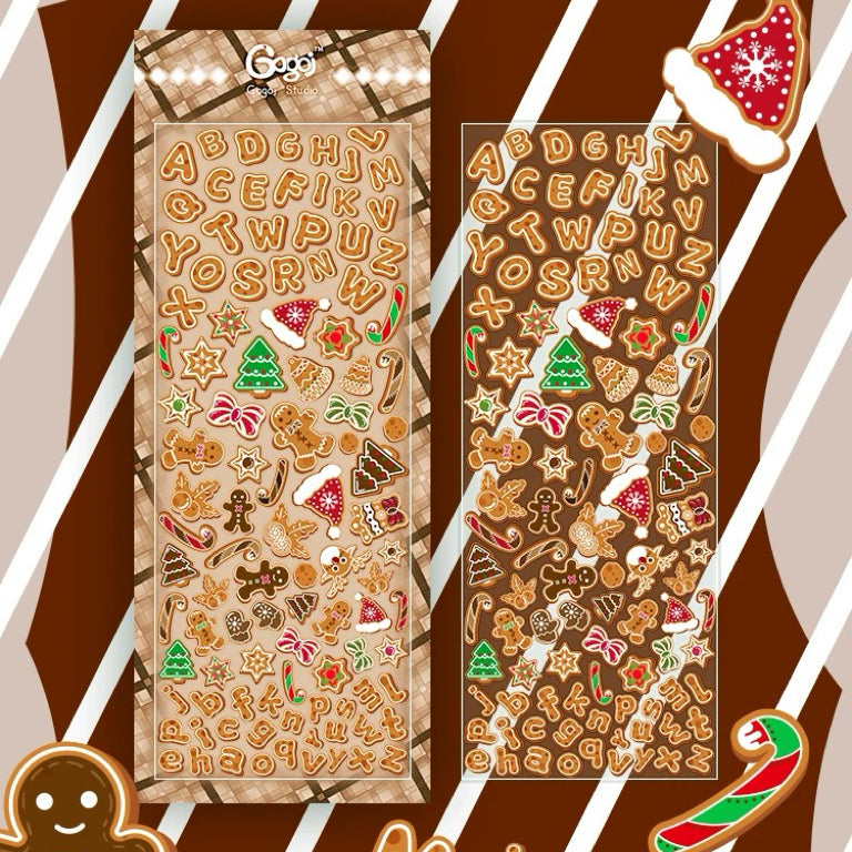 Christmas Gingerbread Sticker Sheet