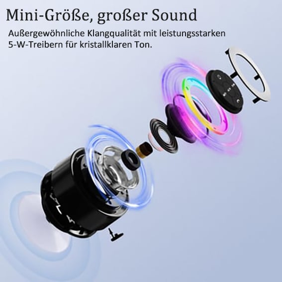 Letzter Tag 50% RABATT -Wasserdichte kabellose Bluetooth-Lautsprecher für das Badezimmer mit LED-Licht