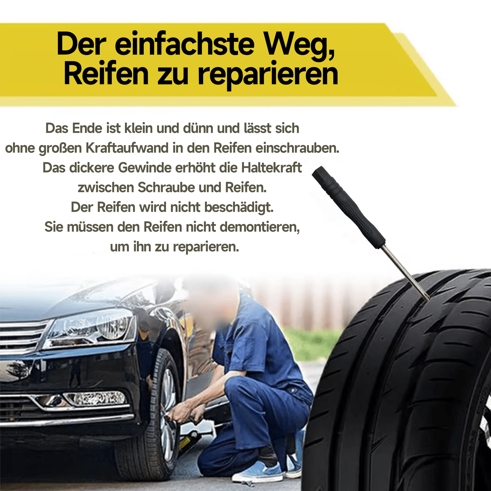 🔥Letzter Tag Verkauf 49% Rabatt🔩Reifenreparatur-Gumminägel-Set