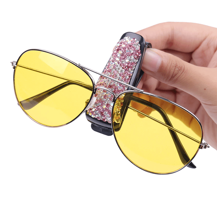 50% OFF Car Visor Sunglasses Diamond Holder, Buy 3 Get 1 Free