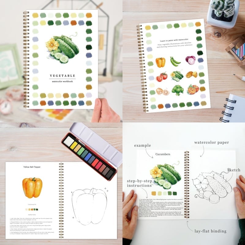 🔥2025 New Theme🖼️Beginner-Friendly💝Watercolor Workbook