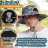 EINSKEY Unisex Sun Hat, Waterproof Wide Brim Bucket Hat Packable Boonie Hat for Fishing Hiking Gardening Safari Beach