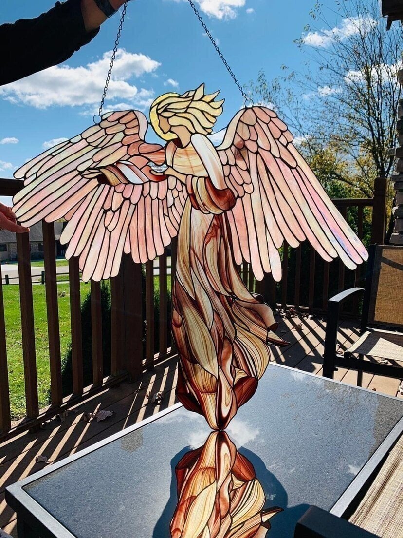 Guardian Angel Glass Window Hangings