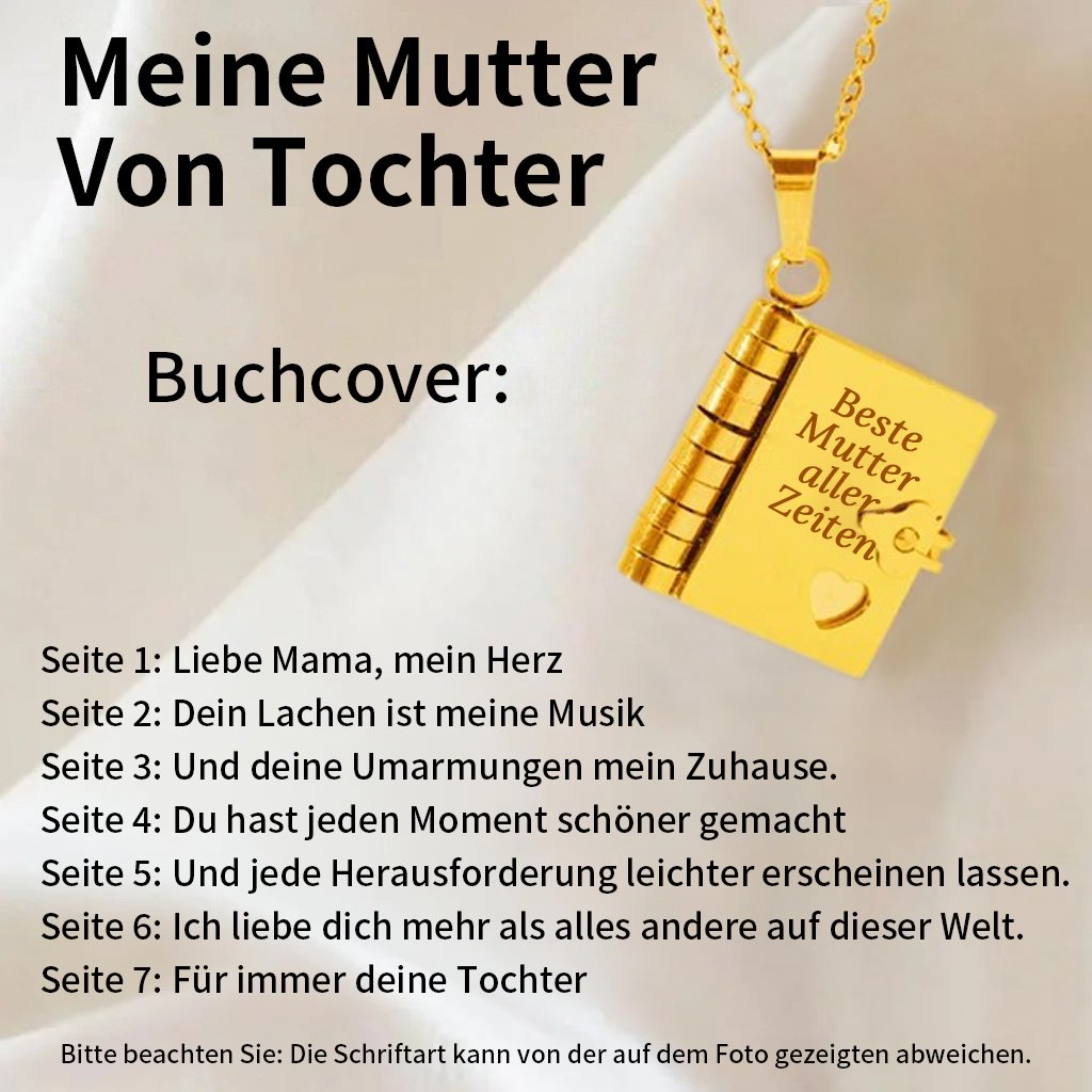 🎁💗Meine kleine Stern-Buch-Kette für Tochter & Sohn, Geburtstagsgeschenk, Abschluss-Schmuck der Liebe