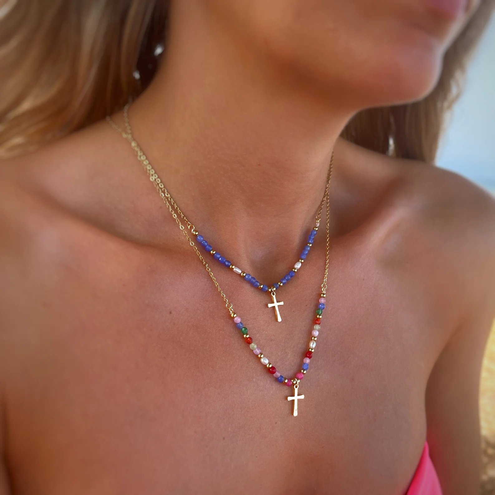🔥 Letzter Tag Aktion: 49 % Rabatt 📿Perlenkreuz-Halskette – Das beste Geschenk🎁