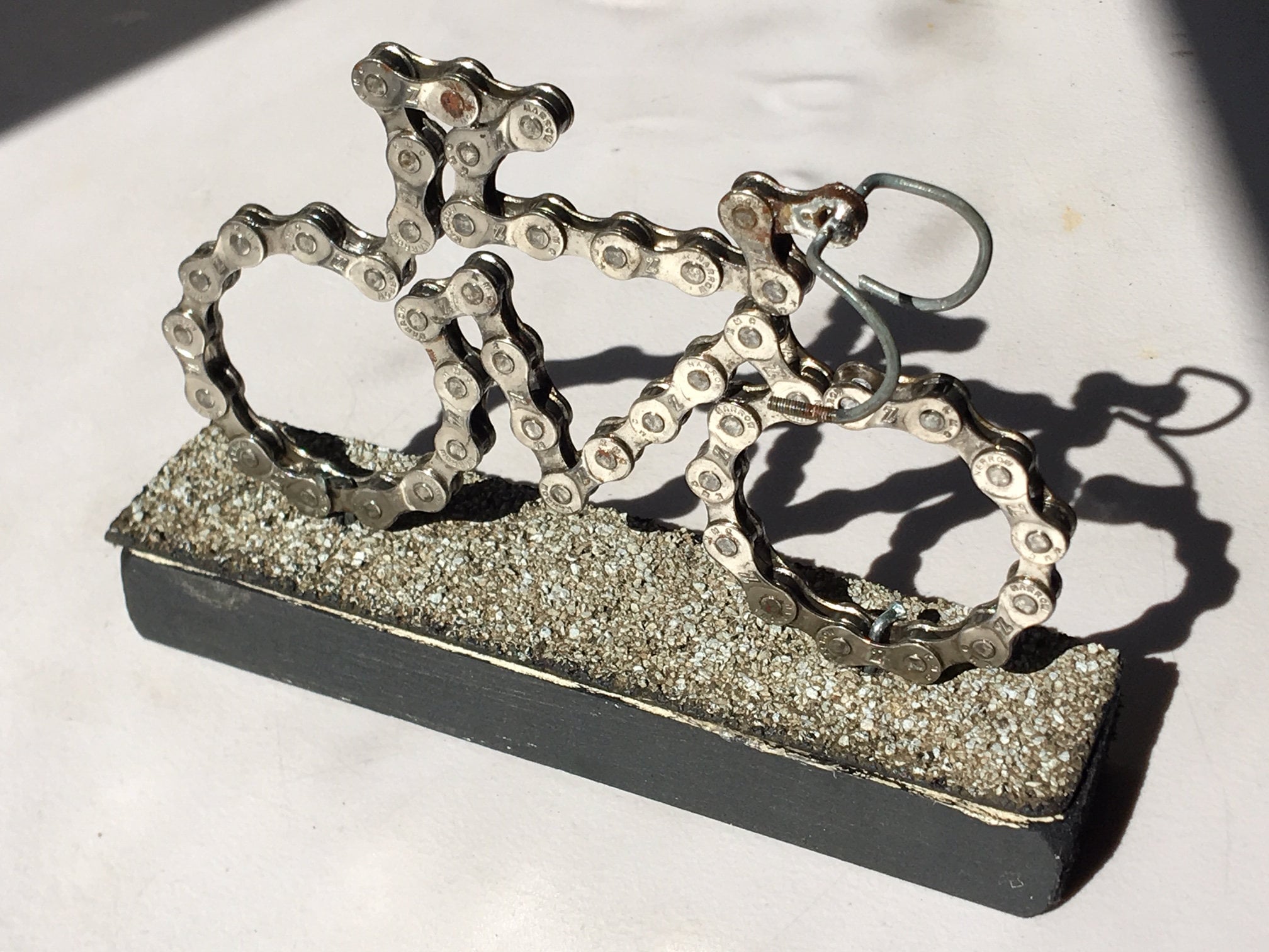 Upcycled Bike Chain 3D Bike Sculpture