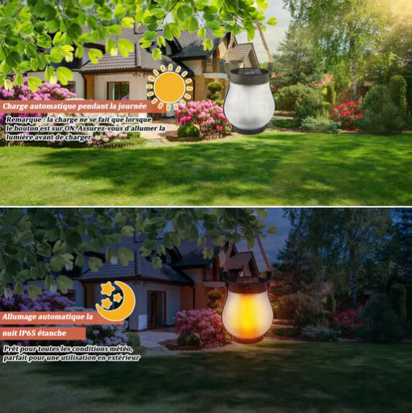 🔥Dernier jour de promotion 49 % 🔥 Lanterne solaire extérieure à flamme dansante