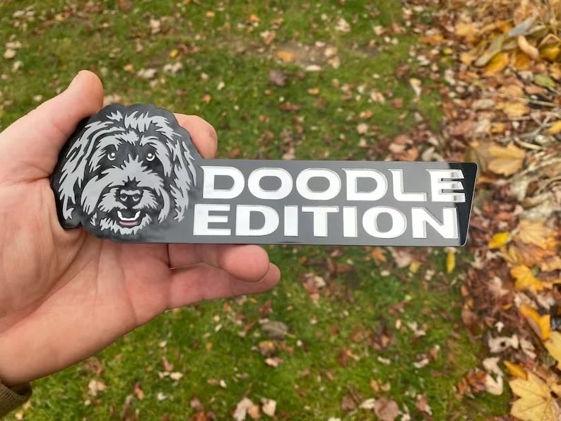 🔥Dog Car Badge Laser Cutting Car Emblem