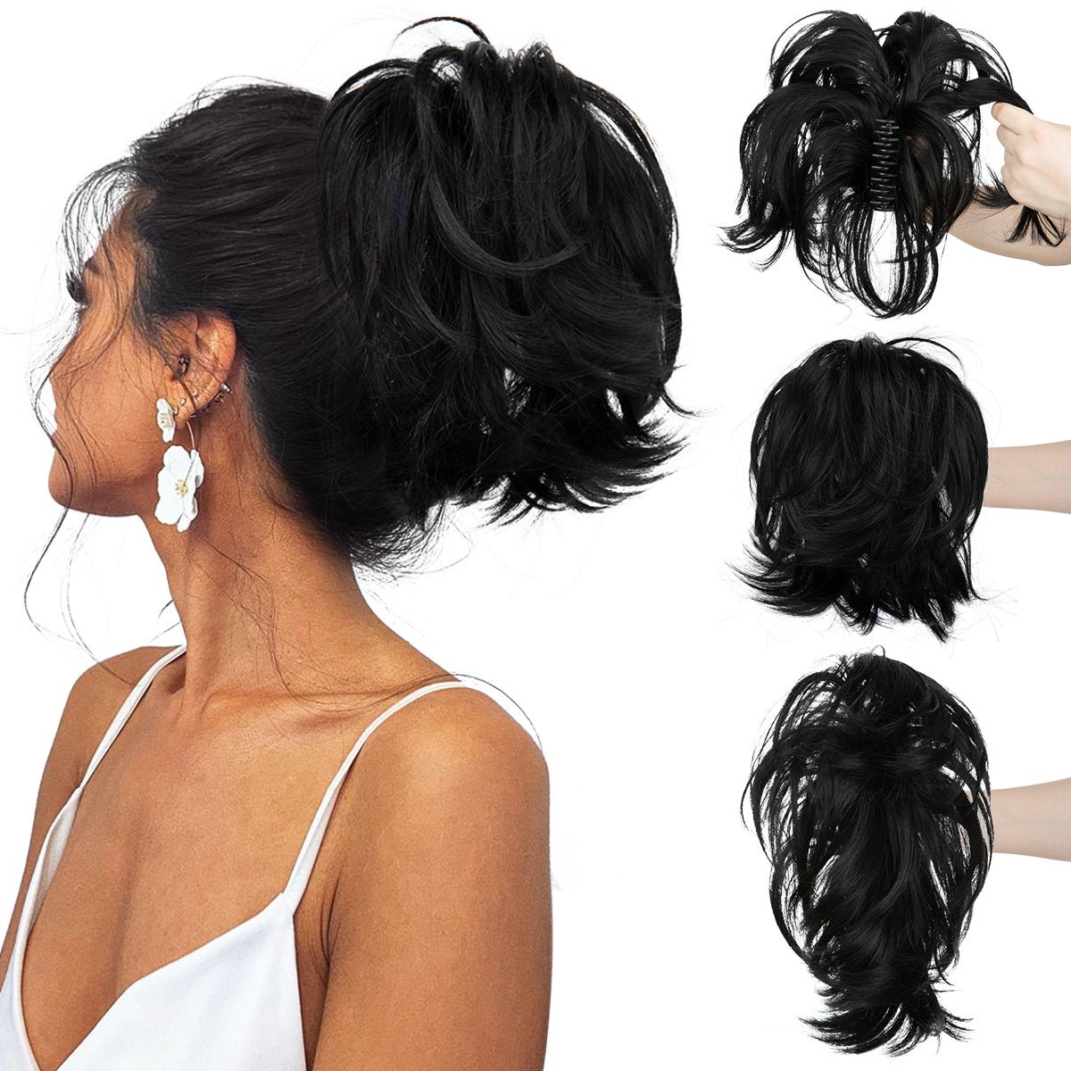 🔥Last Day Promotion 50% OFF💥Synthetic Claw Clip In Ponytail Hair Extensions Diy Hairpiece Hair Bun