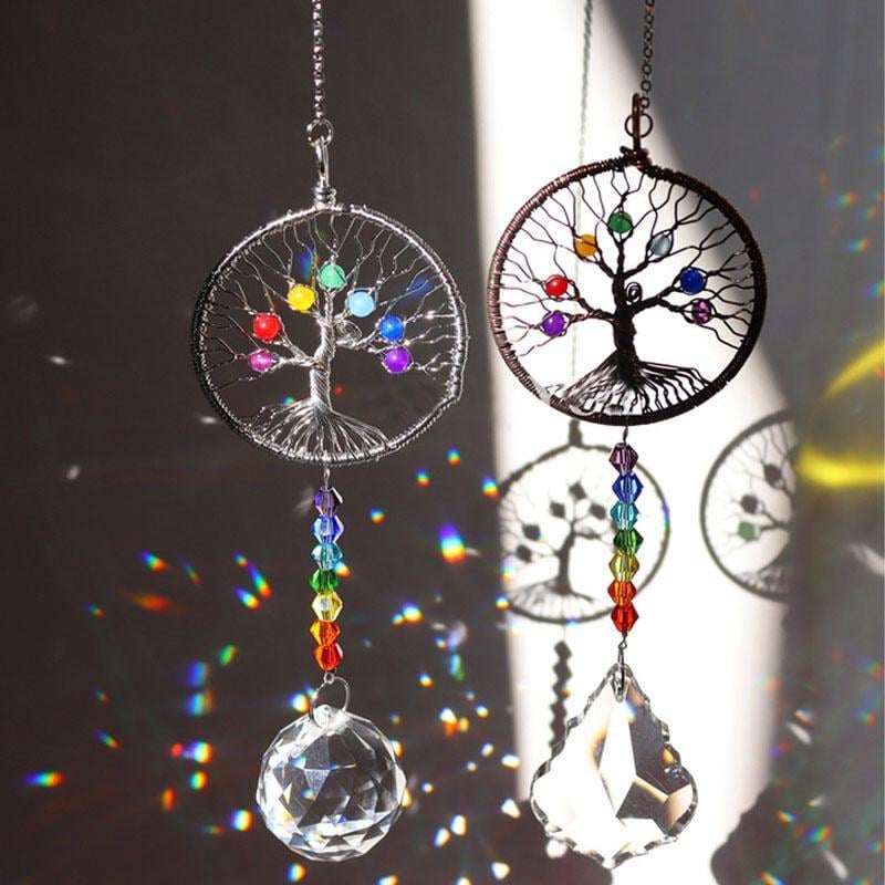 🔥Last Day Sale - 60% OFF🎁Crystal Wind Chime Tree Of Life Suncatcher⚡Buy 2 Get Free Shipping