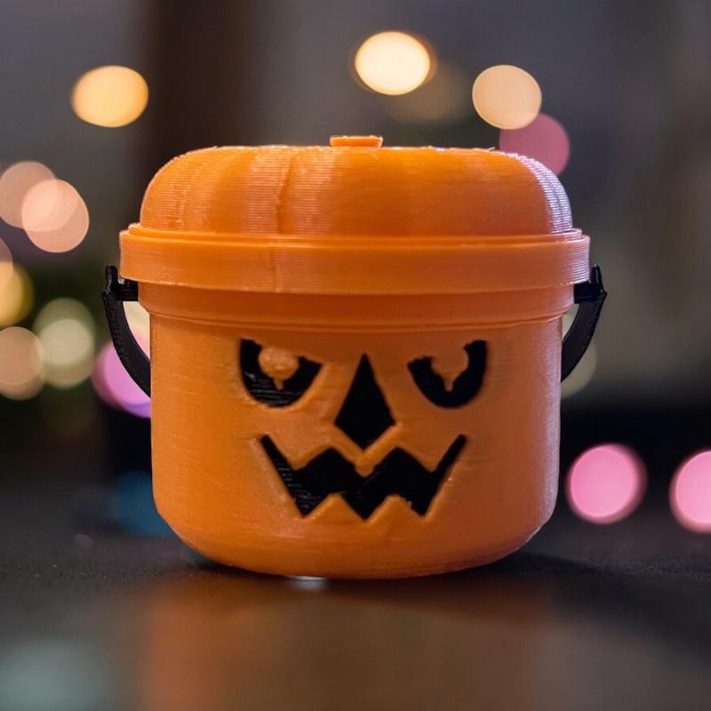 🎃Halloween Nostalgia Buckets with Removable Lid and Working Handle